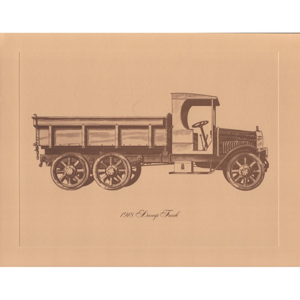 Rockwell Antique Truck Collection Art Print Set 1915-1924 Mail Freight Dump Flat - Picture 4 of 6